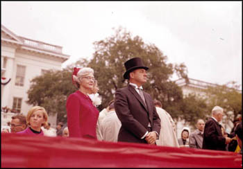 Governor Claude Kirk standing with his mother on inauguration day: Tallahassee, Florida (January 3, 1967)