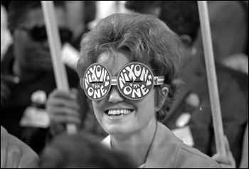 Supporter of Richard Nixon at the Republican National Convention: Miami Beach, Florida (1968)