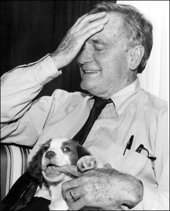 Governor Lawton Chiles and his dog: Tallahassee, Florida (1998)