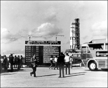 Tourists view the launch pad: Cape Canaveral Florida (1972)