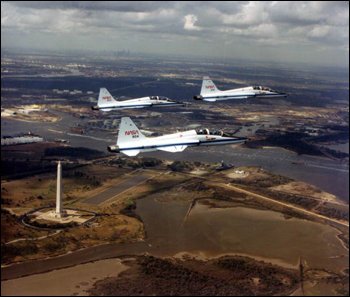 Flight for the Challenger Seven memorial services (1986)