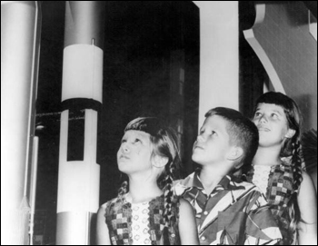 Children enjoying Aerospace Industry exhibit (ca. 1960)