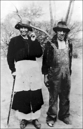 Luvenia and Ed Austin, sharecroppers on the Welaunee Plantation: Leon County, Florida (ca. 1940s)