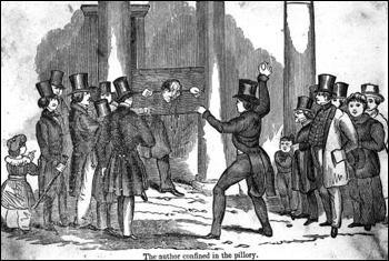 Jonathan Walker confined to the pillory (1844)