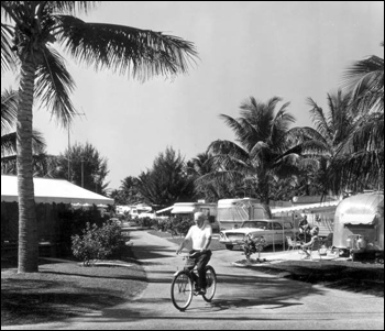 View of the Briny Breezes Trailer Park: Delray Beach, Florida (1963)