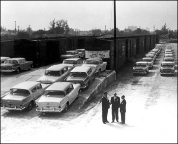 56 Carloads of new 1958 Ramblers (1958)