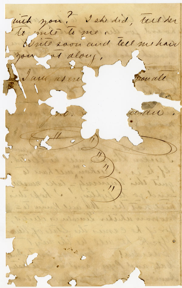 Letter of November 6, 1860, from J. D. Pittman to My Dear Mother 