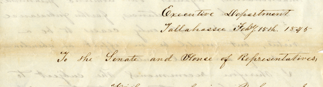 Correspondence Concerning Abolitionist Jonathan Walker (Series 177, Territorial Governors’ Correspondence, 1820-1845)