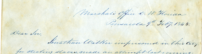 Correspondence Concerning Abolitionist  Jonathan Walker