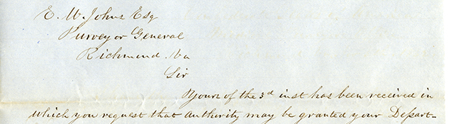 John Milton to E. W. Johns, October 20, 1862 