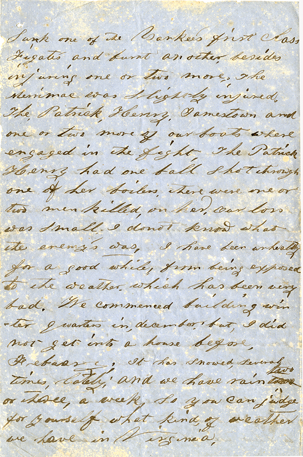 Edmond Powell to My Dear Mother, March 14, 1862
