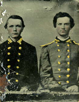 Portrait of John D. Pittman (on left) and a young man identified as Johnson.