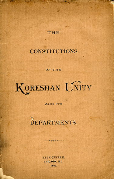 1896 Constitutions of the Koreshan Unity and its Departments 