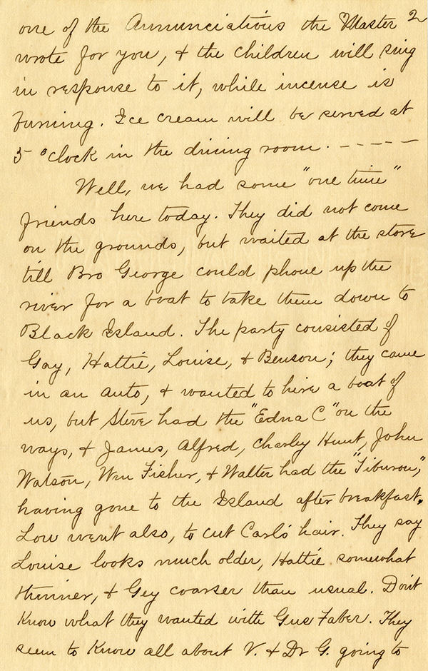 Letter from Evelyn Bubbett to Imogene Bubbett-Rahn, October 12, 1913
