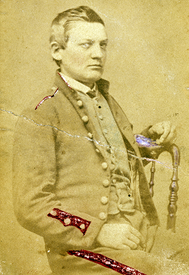Teed in Civil War uniform