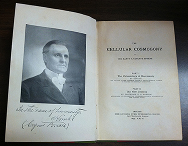 Title page and facing page from the second printing of The Cellular Cosmogony, 1899