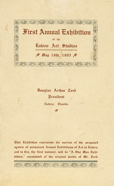 Exhibition of art program, 1905
