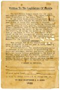 Petition to the Florida Legislature by the Anti-Saloon League Regarding Prohibition, 1915
