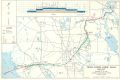 Map of the Cross Florida Barge Canal Project, 1970