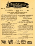 10th Annual Florida Folk Festival Schedule, 1962