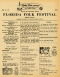 14th Annual Florida Folk Festival Schedule, 1966
