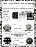 Cousin Thelma Boltin's Craft & Gift Shop Flier, 2006