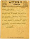 Telegram from Mary McLeod Bethune to Governor Doyle Carlton Protesting the Use of Black Female Convicts for Carrying and Installing Heavy Posts in Jacksonville, 1932