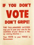 Tallahassee Jaycees Voter Participation Poster, 1970