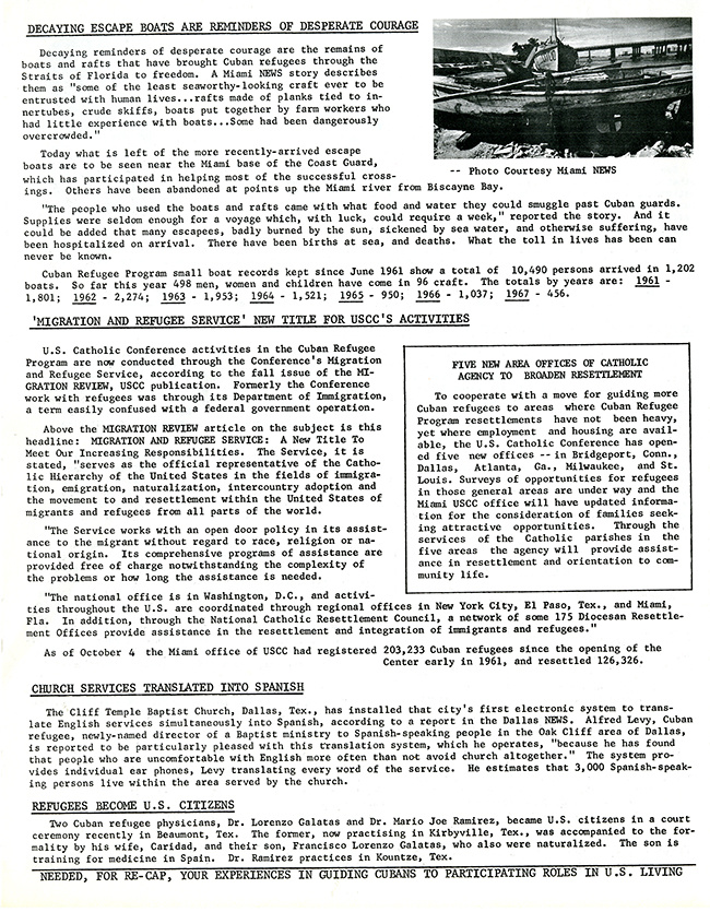 Resettlement Re-Cap, October 1968