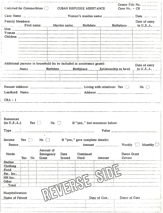 State Plan for Assistance to Cuban Refugees, Florida