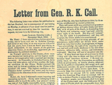 Letter from General Richard Keith Call, 1860