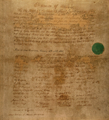 Ordinance of Secession, 1861