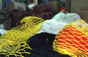 Piled up fishing nets: Fernandina Beach, Florida (not after 1980)