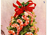 Recipe card for Shrimp Christmas Tree