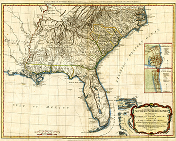 Romans’ General Map of the Southern British Colonies (ca. 1776)