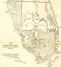 Surveyor General’s Map of Florida (Southern portion, 1844)