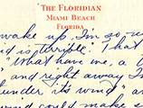 Letter Regarding the Great Miami Hurricane, 1926