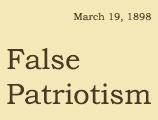 False Patriotism