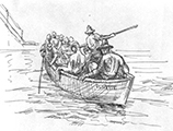 Olivette lifeboat carrying wounded