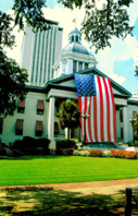 Flag flying in front of Old Capitol : Tallahassee, Florida