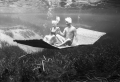 Couple on a magic underwater carpet ride at Silver Springs.