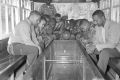 Basketball team from Illinois riding on a glass bottom boat during their visit to Paradise Park.