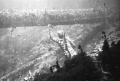 Ricou Browning swimming underwater during filming of "Revenge of the Creature" movie.