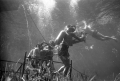 Underwater film crew on set of "Revenge of the Creature" at Silver Springs.
