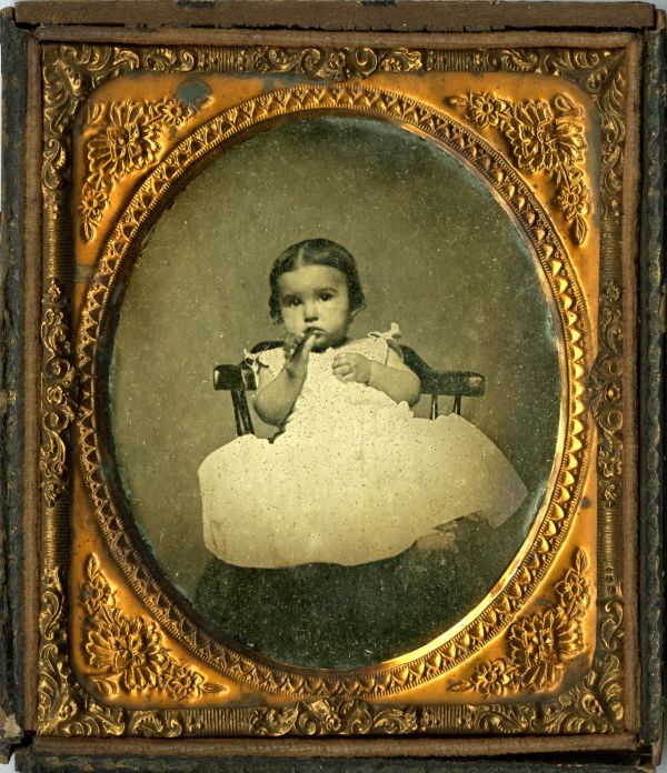 Ambrotype portrait of a girl.