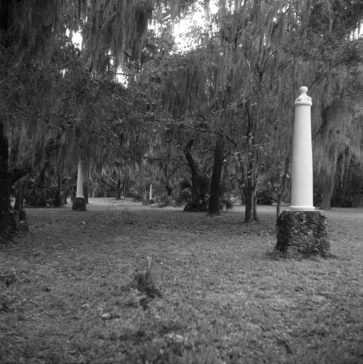 Historical markers at Dade Battlefield Historic State Park near Bushnell in Sumter County (circa 1950s).