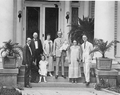 Florida Governor Cary A. Hardee and family on the Mansion porch.