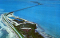 Aerial view of the Bahia Honda Bridge.