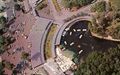 Aerial view of Florida's world-famed Silver Springs.