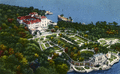 Aerial view overlooking Vizcaya in Miami.